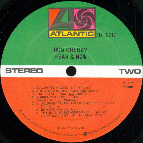 Don Cherry : Hear & Now (LP, Album, PR)
