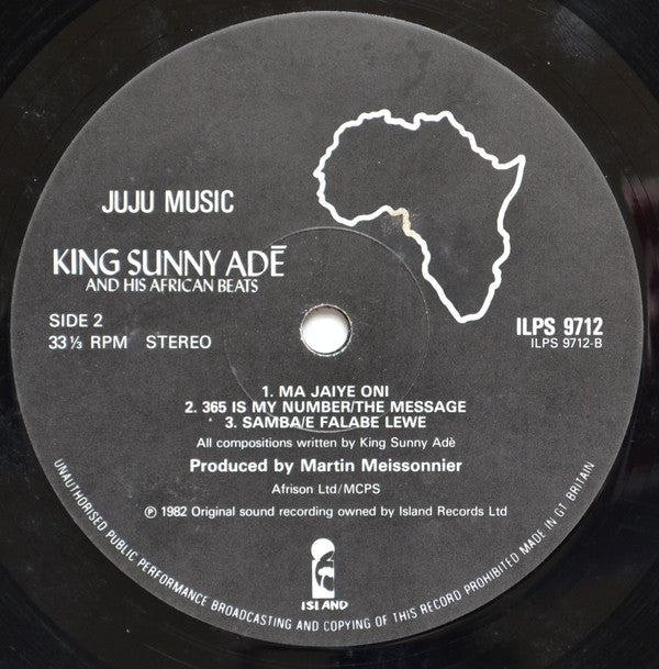 King Sunny Ade & His African Beats ~ Juju Music (Vinyl) - Djungel & Jazz