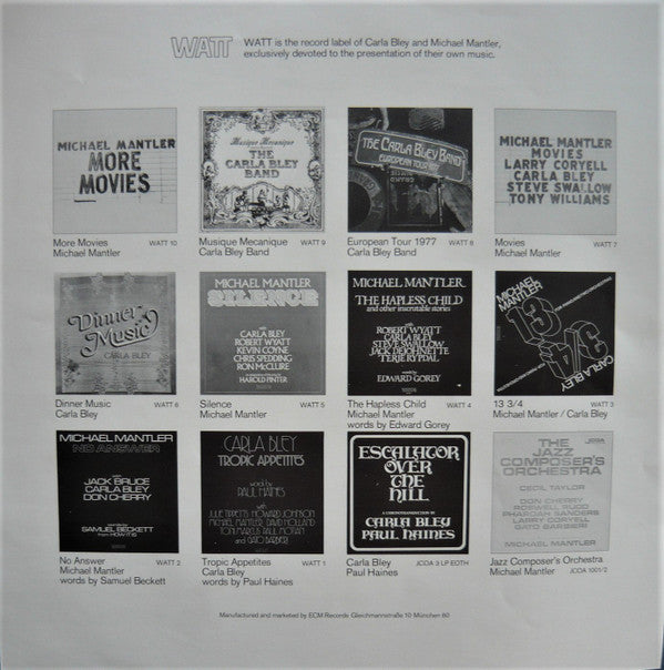 Carla Bley ~ Social Studies (Vinyl) - Djungel & Jazz