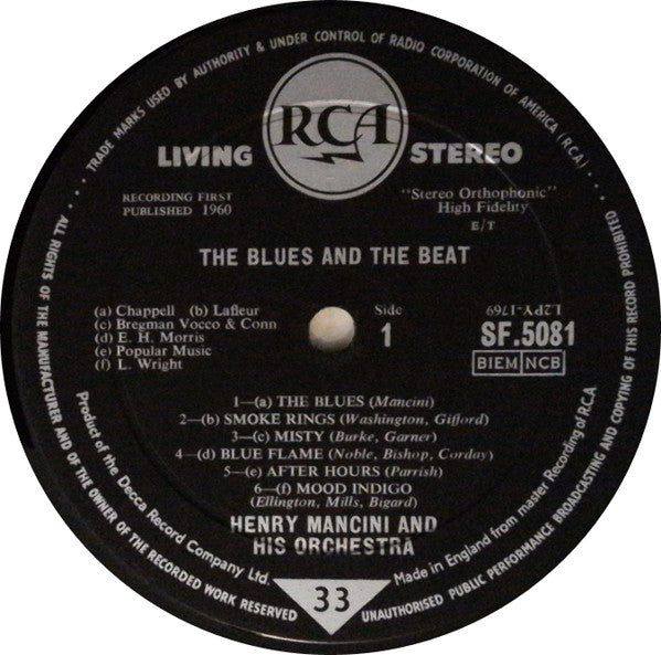 Henry Mancini : The Blues And The Beat (LP, Album, Ort)