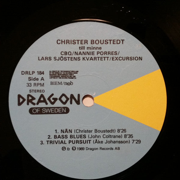 Various ~ Christer Boustedt Till Minne (Vinyl) - Djungel & Jazz