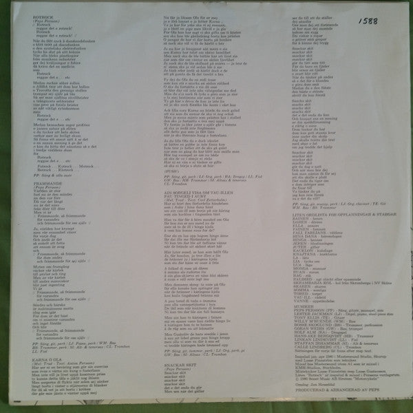 Peps Persson Med Blodsband Och Kapell ~ Rotrock (Vinyl) - Djungel & Jazz