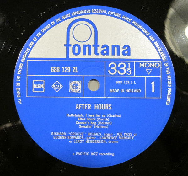 Richard Holmes ~ After Hours (Vinyl) - Djungel & Jazz