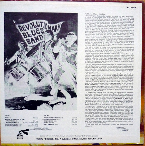 Revolutionary Blues Band : Revolutionary Blues Band (LP, Album)