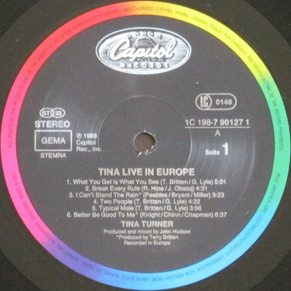 Tina Turner ~ Tina Live In Europe (Vinyl) - Djungel & Jazz