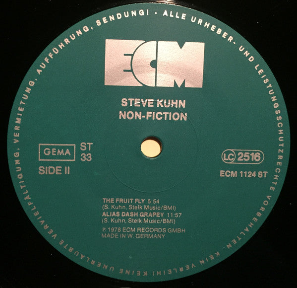 Steve Kuhn ~ Non-Fiction (Vinyl) - Djungel & Jazz