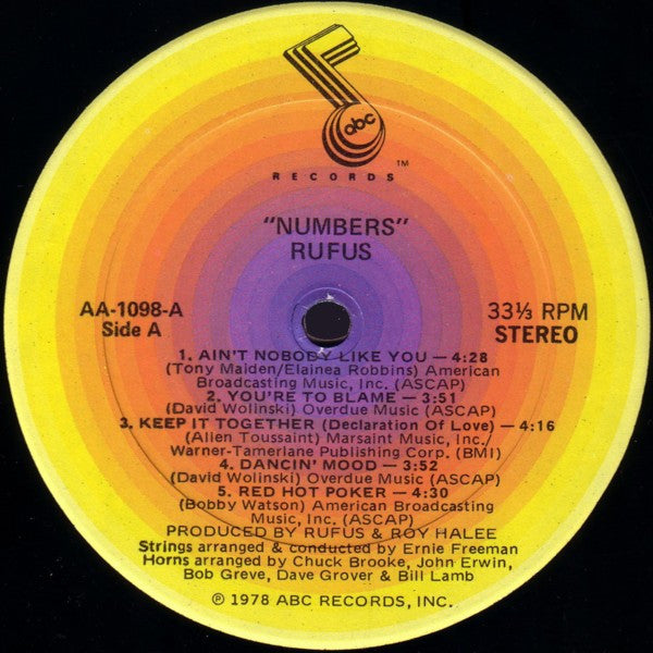 Rufus ~ Numbers (Vinyl) - Djungel & Jazz