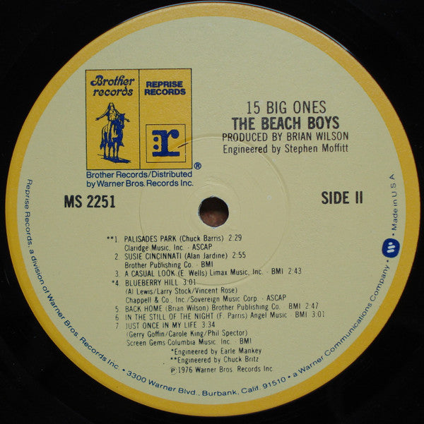 The Beach Boys ~ 15 Big Ones (Vinyl) - Djungel & Jazz