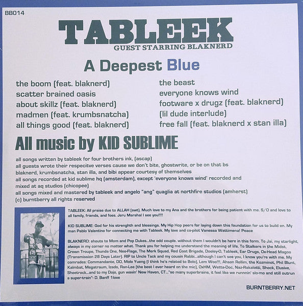 Tableek ~ A Deepest Blue (Vinyl) - Djungel & Jazz