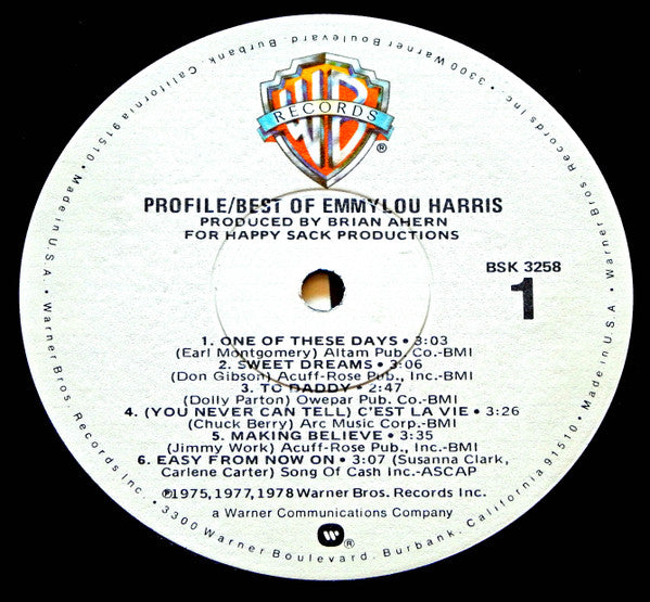 Emmylou Harris ~ Profile / Best Of Emmylou Harris (Vinyl) - Djungel & Jazz