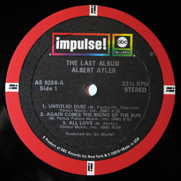 Albert Ayler ~ The Last Album (Vinyl) - Djungel & Jazz