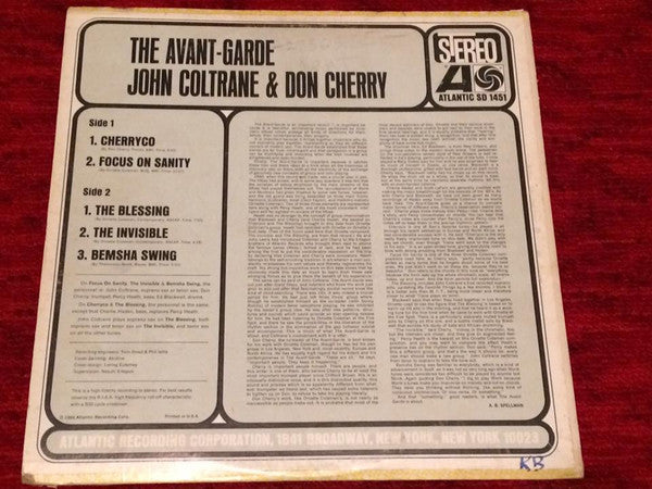 John Coltrane & Don Cherry ~ The Avant-Garde (Vinyl) - Djungel & Jazz