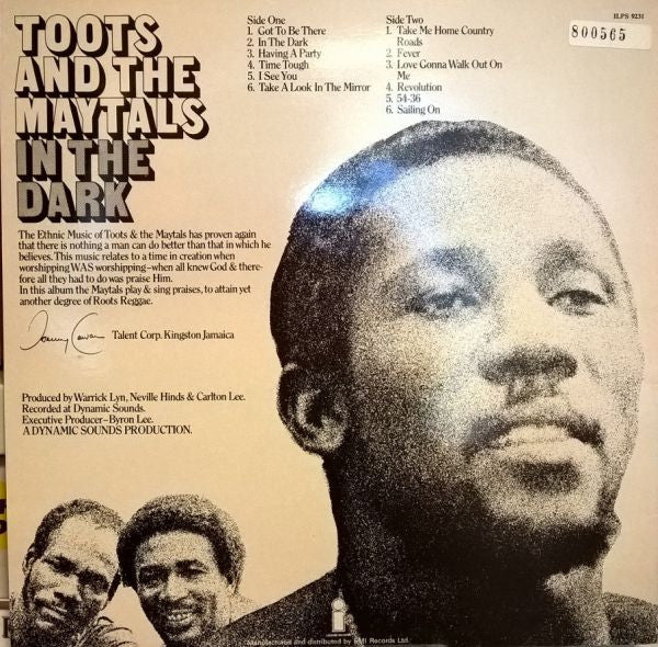 Toots & The Maytals : In The Dark (LP, Album, RE)