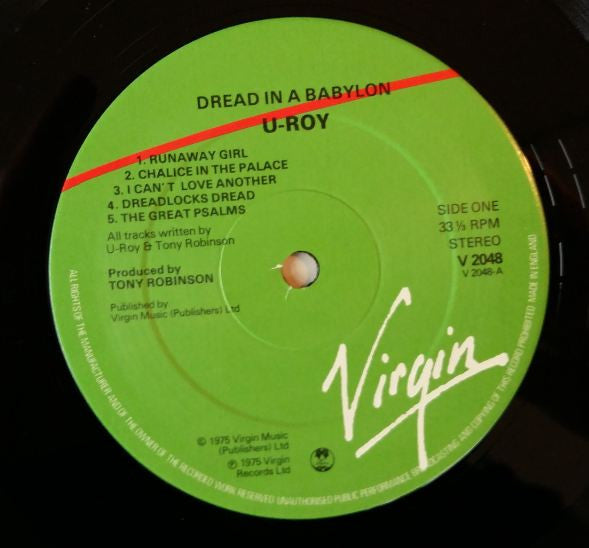 U-Roy : Dread In A Babylon (LP, Album, RP)