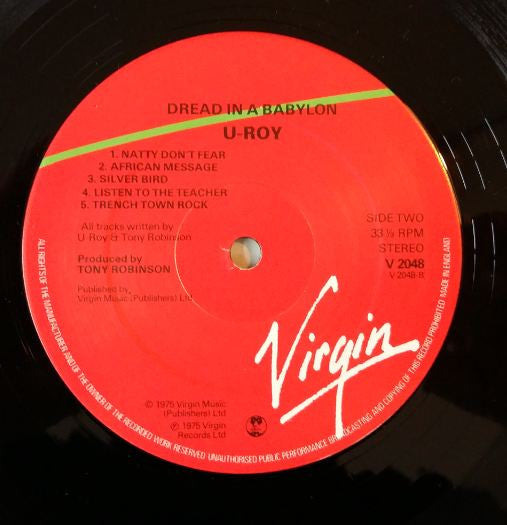 U-Roy : Dread In A Babylon (LP, Album, RP)