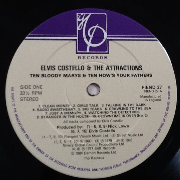 Elvis Costello And The Attractions ~ Ten Bloody Marys & Ten How's Your Fathers (Vinyl) - Djungel & Jazz
