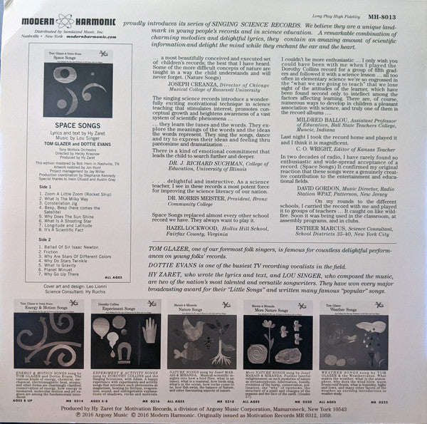 Tom Glazer & Dottie Evans ~ Space Songs (Vinyl) - Djungel & Jazz