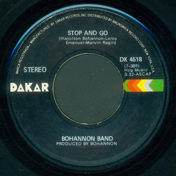 Hamilton Bohannon : Stop And Go / Save Their Souls (7", Scr)