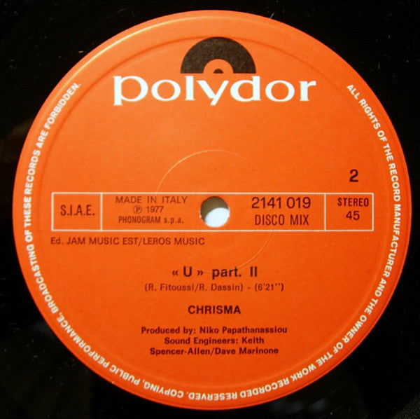 Chrisma (2) : U (12")