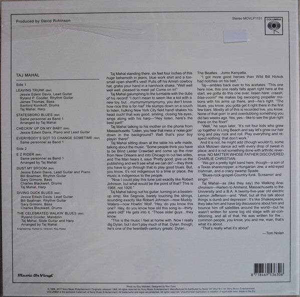 Taj Mahal ~ Taj Mahal (Vinyl) - Djungel & Jazz