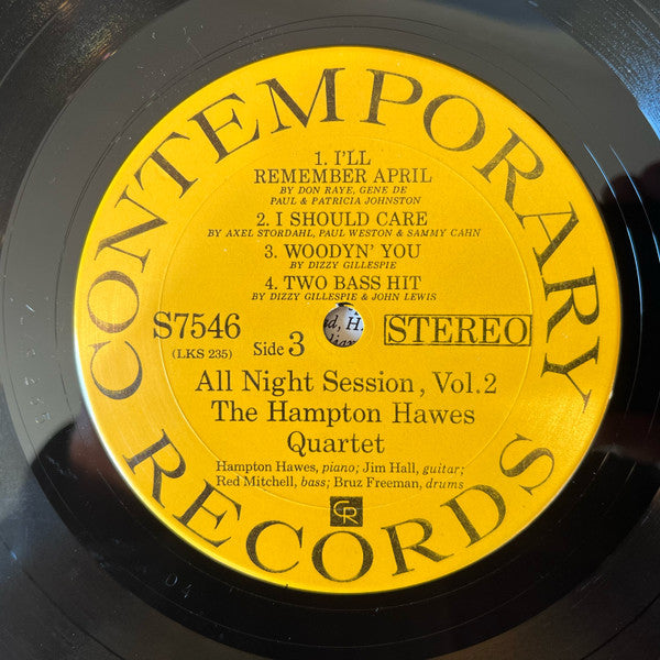 The Hampton Hawes Quartet ~ All Night Session! Vol. 2 (Vinyl) - Djungel & Jazz