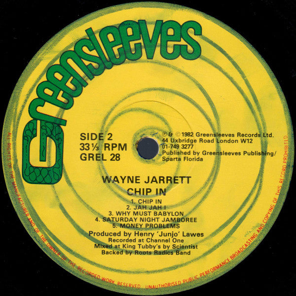 Wayne Jarrett : Chip In (LP, Album)