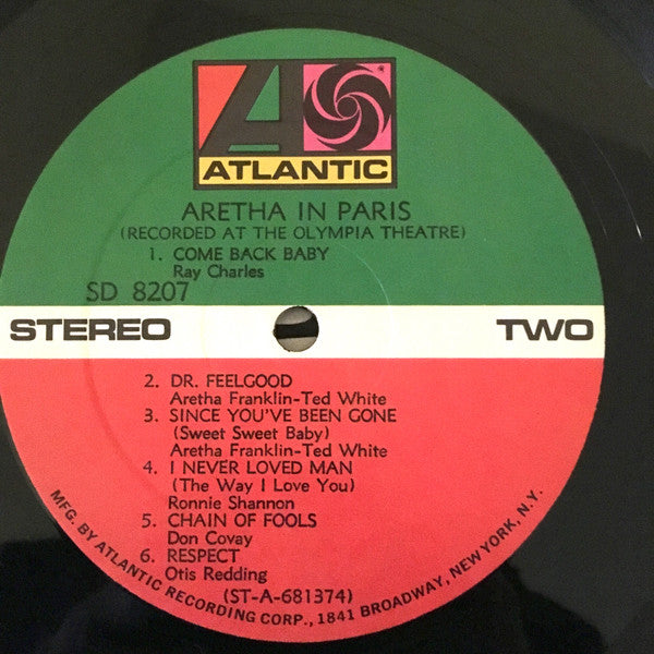 Aretha Franklin ~ Aretha In Paris (Vinyl) - Djungel & Jazz