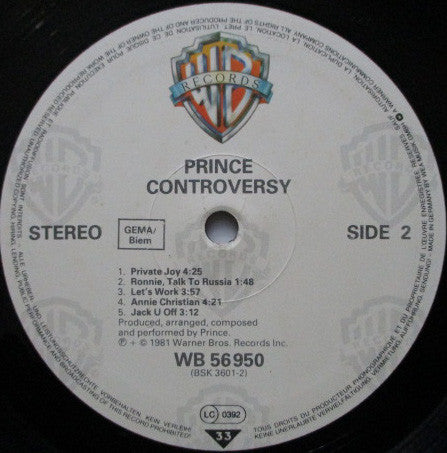 Prince ~ Controversy (Vinyl) - Djungel & Jazz
