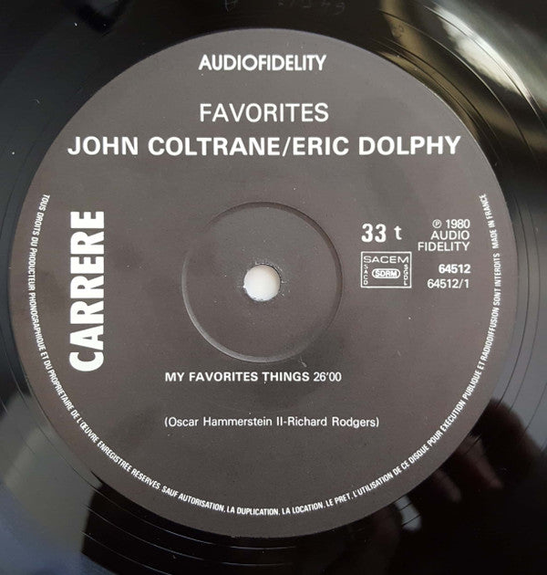 John Coltrane, Eric Dolphy ~ John Coltrane Eric Dolphy (Vinyl) - Djungel & Jazz