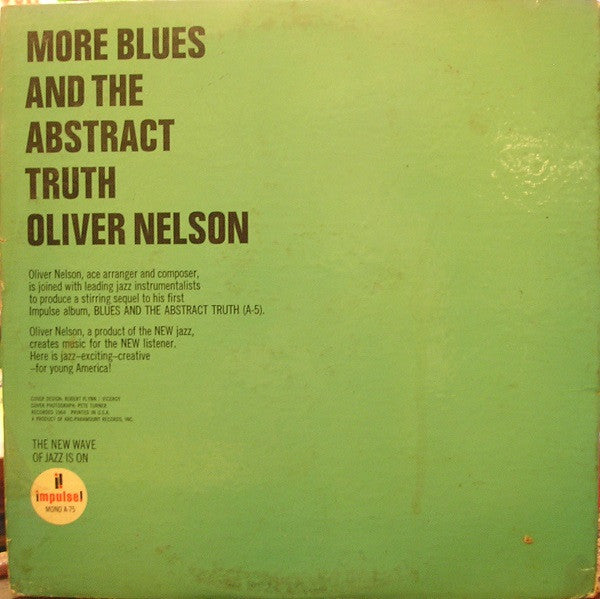 Oliver Nelson ~ More Blues And The Abstract Truth (Vinyl) - Djungel & Jazz