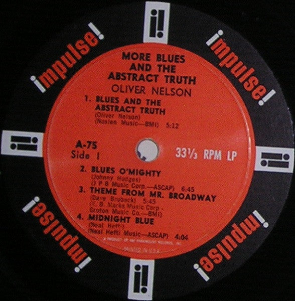 Oliver Nelson ~ More Blues And The Abstract Truth (Vinyl) - Djungel & Jazz