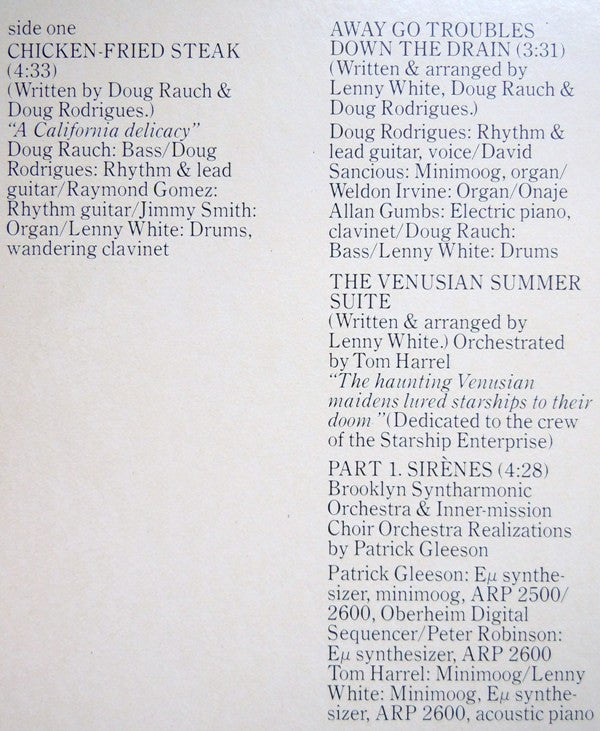 Lenny White : Venusian Summer (LP, Album)