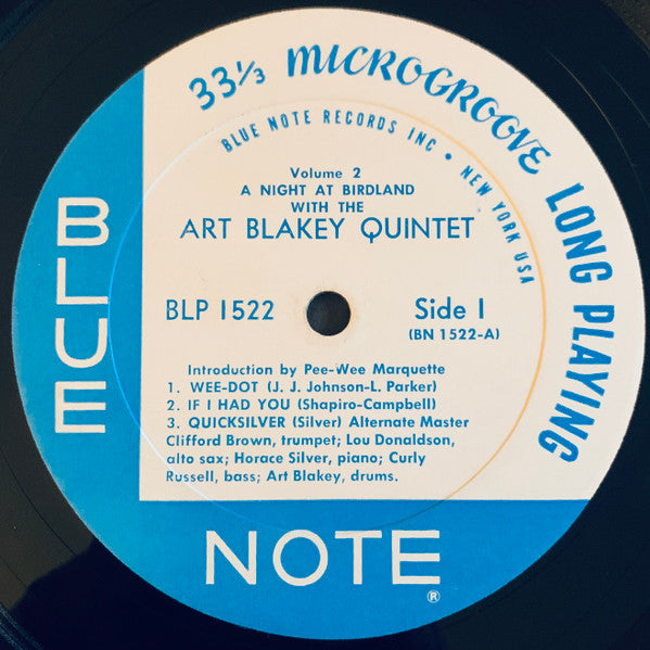 Art Blakey Quintet ~ A Night At Birdland, Volume 2 (Vinyl) - Djungel & Jazz
