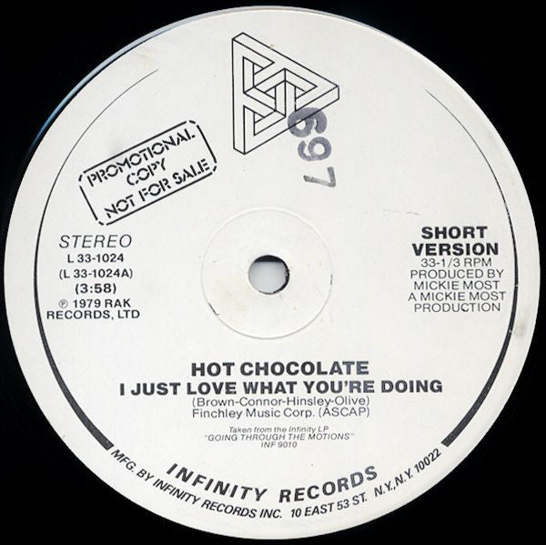 Hot Chocolate : I Just Love What You're Doing (12", Promo)