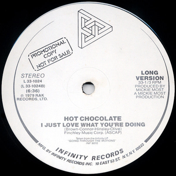 Hot Chocolate : I Just Love What You're Doing (12", Promo)