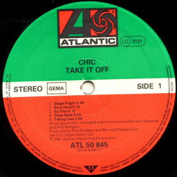 Chic ~ Take It Off (Vinyl) - Djungel & Jazz