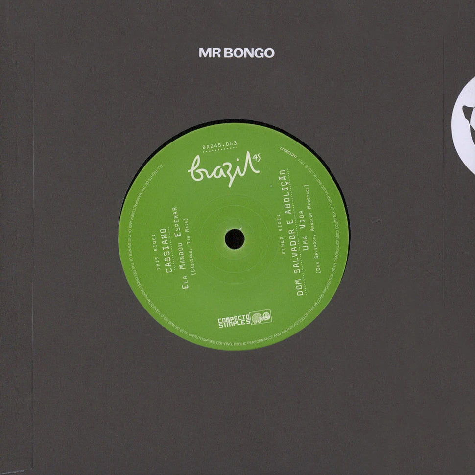 Cassiano / Dom Salvador E Abolição ~ Ela Mandou Esperar / Uma Vida (Vinyl) - Djungel & Jazz
