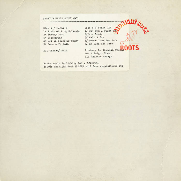 Early B ~ Early B Meets Super Cat (Vinyl) - Djungel & Jazz