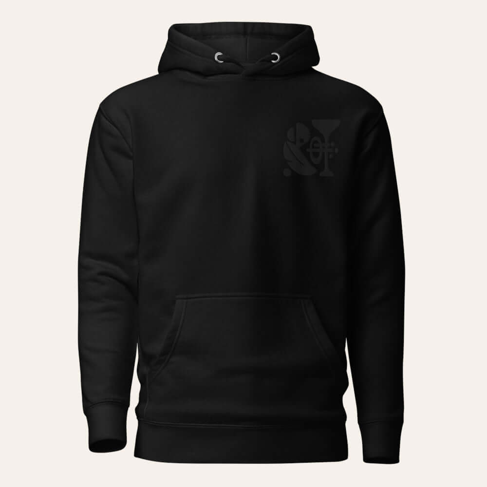 Djungel & Jazz Hoodie ~ Black on Black (Vinyl) - Djungel & Jazz
