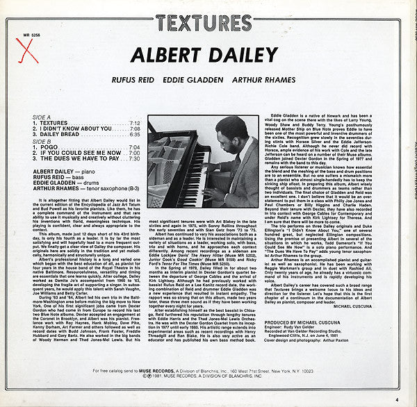 Albert Dailey ~ Textures (Vinyl) - Djungel & Jazz