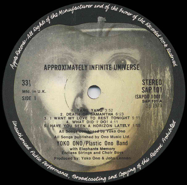 Yoko Ono : Approximately Infinite Universe (2xLP, Album)