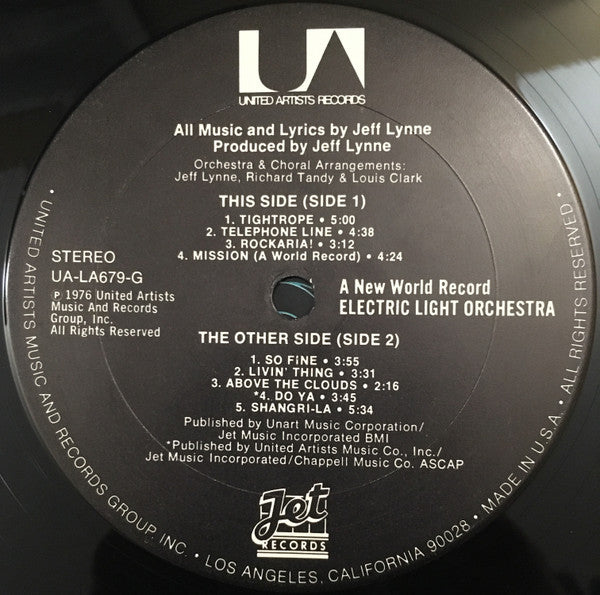 Electric Light Orchestra ~ A New World Record (Vinyl) - Djungel & Jazz