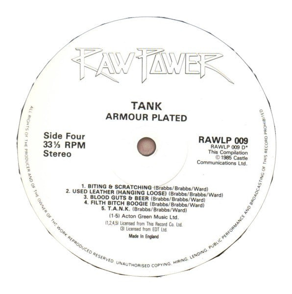 Tank ~ Armour Plated (Vinyl) - Djungel & Jazz