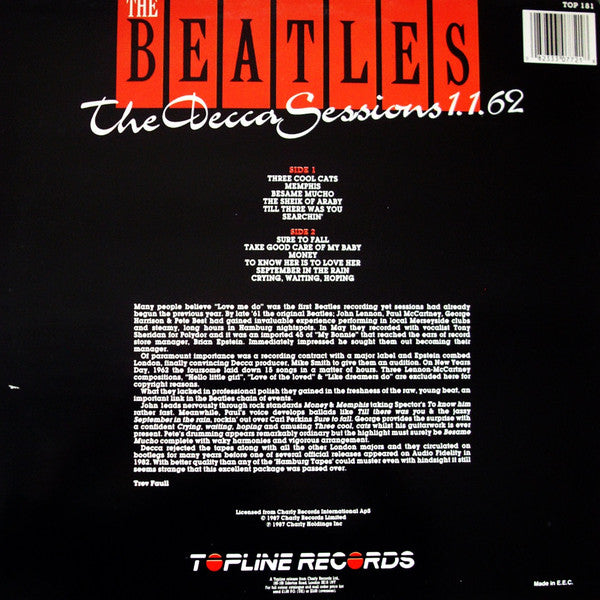 The Beatles ~ The Decca Sessions 1.1.62 (Vinyl) - Djungel & Jazz
