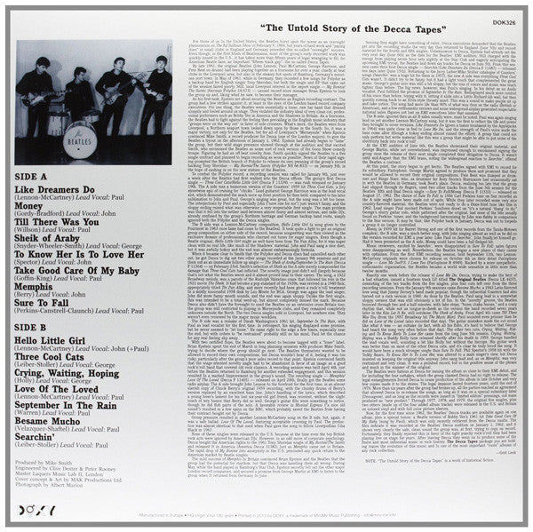 The Beatles ~ The Decca Tapes (Vinyl) - Djungel & Jazz