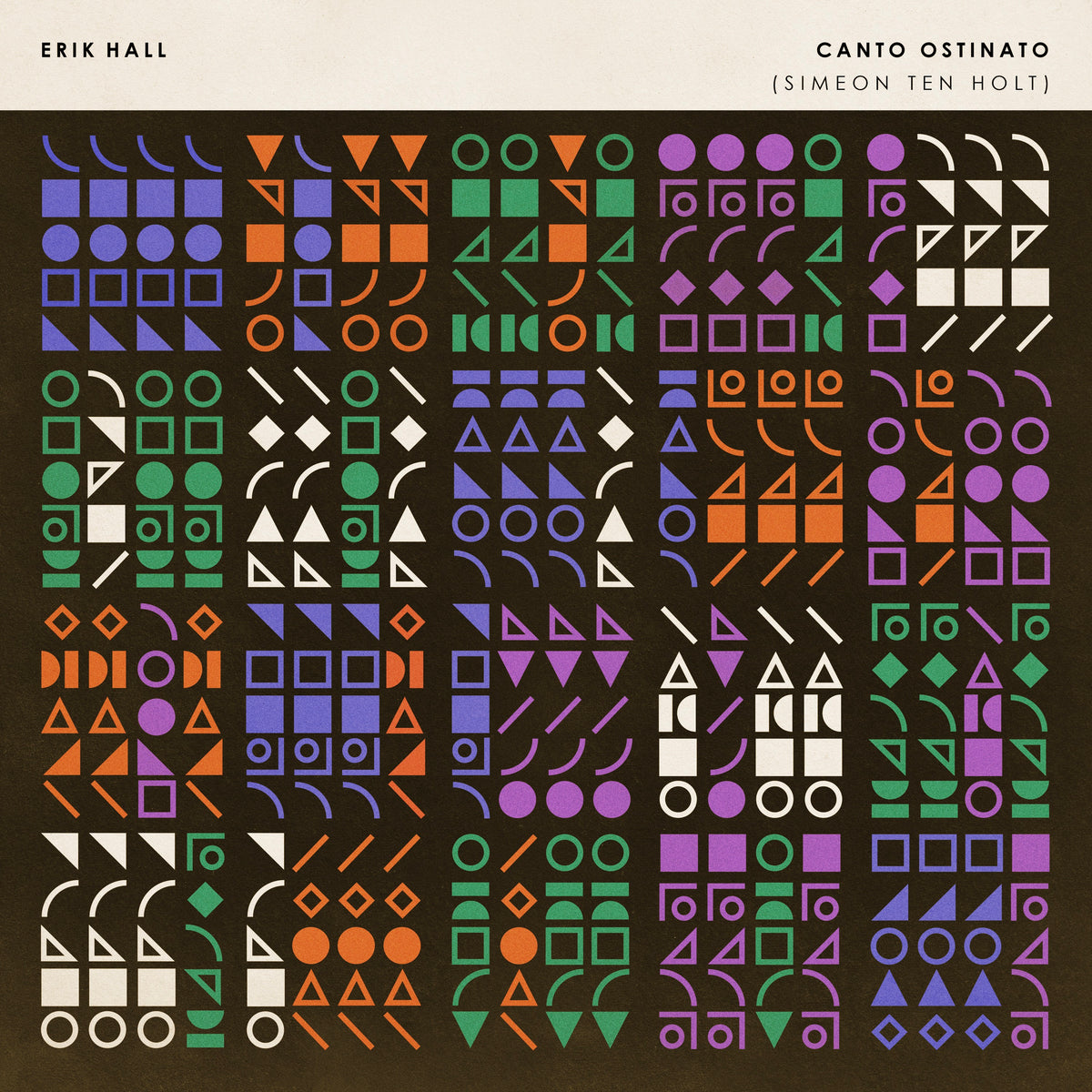 Erik Hall ~ Canto Ostinato (Simeon Ten Holt) (Vinyl) - Djungel & Jazz