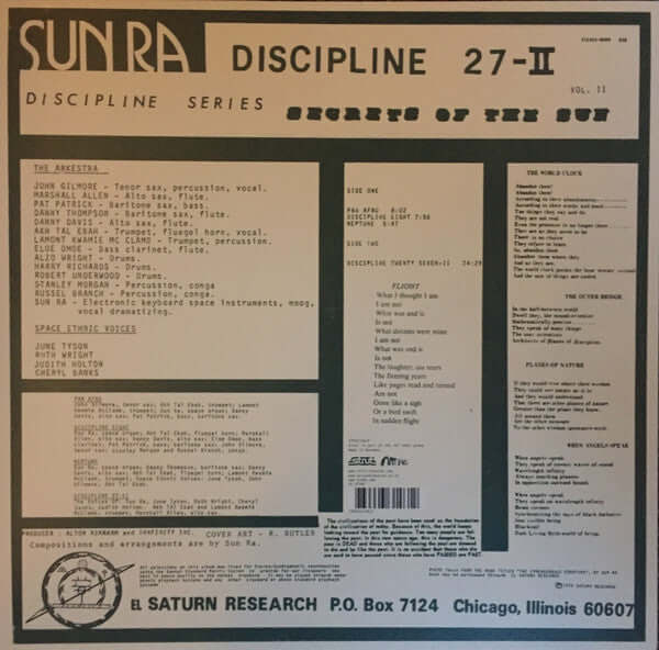 Sun Ra And His Astro Intergalactic Infinity Arkestra ~ Discipline 27-II (Vinyl) - Djungel & Jazz