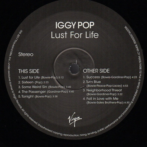 Iggy Pop ~ Lust For Life (Vinyl) - Djungel & Jazz