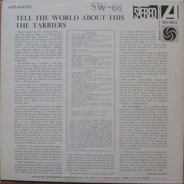 The Tarriers : Tell The World About This (LP, Album)