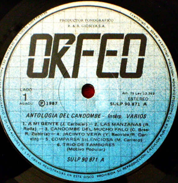 Various : Antología Del Candombe - Volumen Uno (LP, Album, Comp)